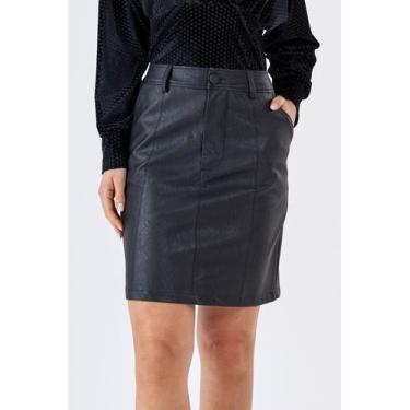 Imagem de Saia Curta PKS material sintético Preta, G