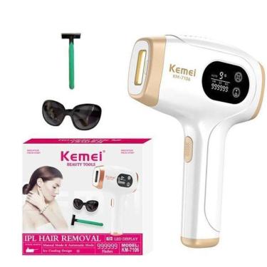 Imagem de Depilador A Laser Frio Profissional 48W Bivolt Kemei Km 7106