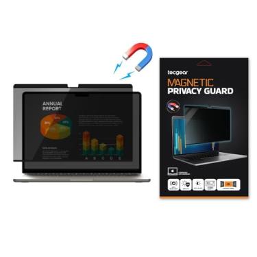 Imagem de Tecgear Tela magnética de privacidade, protetor de tela para laptop, compatível com Macbook Air/Pro (2016-2022, M2, M3) Protetor de luz azul fosco removível antireflexo filtro de segurança privada