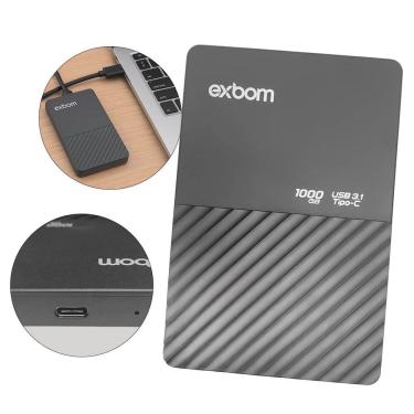 Imagem de HD Externo Slimvault 1TB – Portátil, USB 3.1 Type-C, Alta Velocidade, Compatível com todas as marcas, Ideal para Backups e Armazenamento