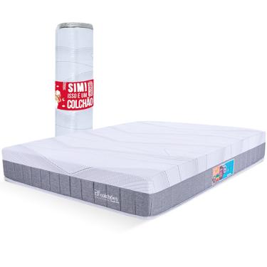 Imagem de Colchão Casal Molas Ensacadas e Pillow Top de Espuma Viscoelástica a Vácuo Infinity Premium 138x188cm - bf Colchões