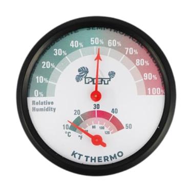 Imagem de IEUDNS Caixa de réptil Analog Temperatura Medidor de umidade Termograph HyGroph INSTALAÇÃO FÁCIL de PET Supplies para incubadores incubadores, Branco