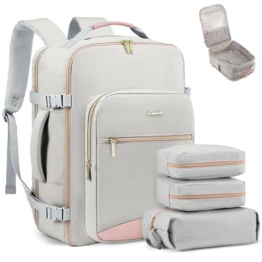 Imagem de Mochila de viagem LOVEVOOK Carry on 50L à prova d`água com cubos