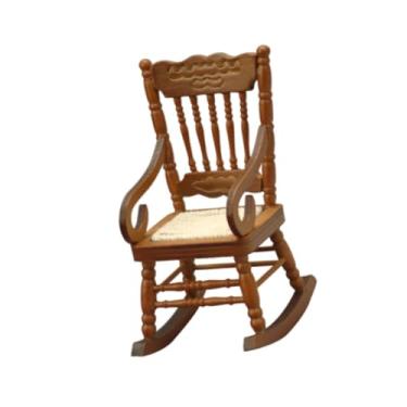 Imagem de Esquirla Miniature Play Food Furniture Set Dollouse Rocking Cadeira 1:12 Escala