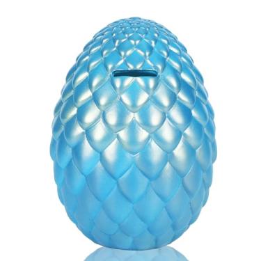Imagem de H&W Cofrinho de ovo de dragão - inquebrável, cor brilhante, caixa de dinheiro de grande capacidade para crianças - Presente de aniversário para decoração de casa para meninos e meninas, caixas para