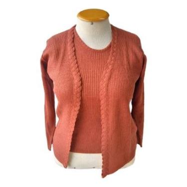 Imagem de Tween-set Feminino 2 Peças Plus Size Tricot Premium Lindo-Feminino