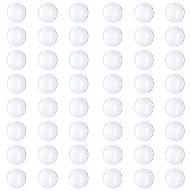 Imagem de Cabochão redondo de vidro transparente de 15 mm, pacote com 100, pedras de telha, faça você mesmo, projetos artísticos, brincos, pingentes, acessórios para fabricação de joias