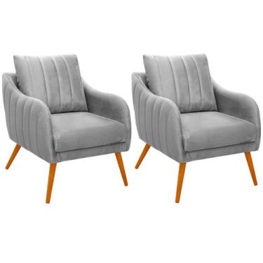 Imagem de Kit 2 Poltronas para Sala e Escritório Decorativas Síria - Konfort, Ve