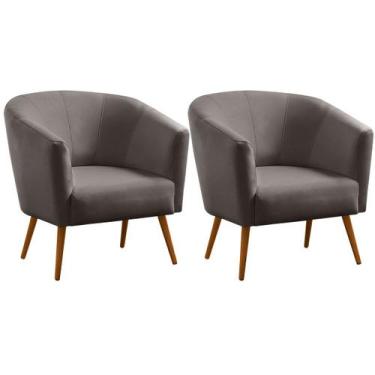 Imagem de Kit 2 Poltronas para Sala e Escritório Pé Palito Belize - Konfort, Vel
