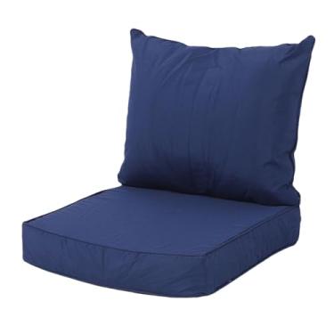 Imagem de Conjunto de assentos profundos para áreas externas, almofadas profundas para assento e encosto para móveis de jardim, almofadas para cadeiras de jardim com capa removível