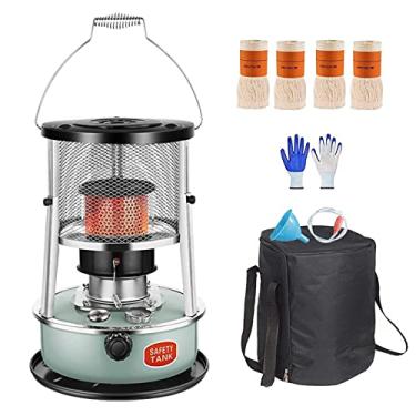 Imagem de Aquecedor de querosene portátil de 4,5 L para interior e exterior, aquecedores de óleo de emergência não elétricos que economizam energia para terraço, fogão de acampamento elevável para cozinhar e