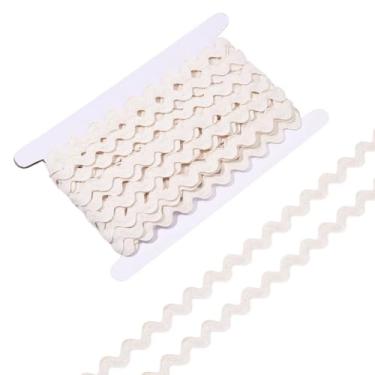 Imagem de NBEADS Acabamento de franja dobrável de 15 metros, acabamento de algodão em ziguezague de 3/20.3 cm, fita de renda para artesanato de costura DIY, suprimentos de embrulho de presente