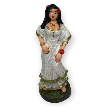Imagem de Escultura Cigana Branca 15 cm em Resina - Lua Mística - 100% Original 
