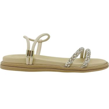 Imagem de Sandália Feminina Papete Casual Dia a Dia Calce Fácil com Strass Beira Rio 8488.113