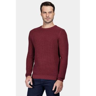 Imagem de Tricot Aramis Manga Longa Botone Waffle Bordeaux-Masculino