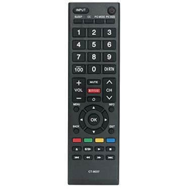 Imagem de PERFASCIN Controle remoto de substituição CT-8037 adequado para Toshiba TV 58L5400UC 65L5400U 40L3400 50L3400 50L3460UM