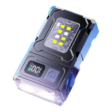 Imagem de Lanterna COB multifuncional, lanterna compacta magnética, lanterna LED de ângulo ajustável, pequena lanterna recarregável, clipe traseiro, emergência