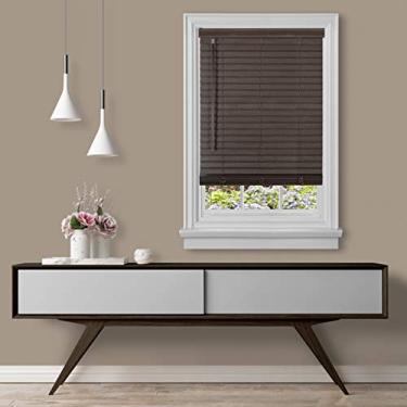 Imagem de Achim Home Furnishings, Mogno sem fio GII Madera Falsa 5 cm Persiana de madeira falsa 86 cm x 162 cm (MFG234MH02)