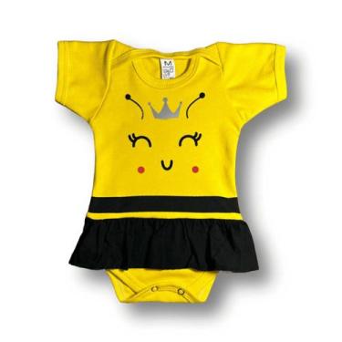 Imagem de Body Bebê Abelhinha Princesa - Fantasia Amarela com Saia  Roupa Infant