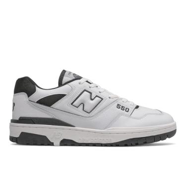 Imagem de New Balance Tênis feminino 550, branco/preto, 11.5