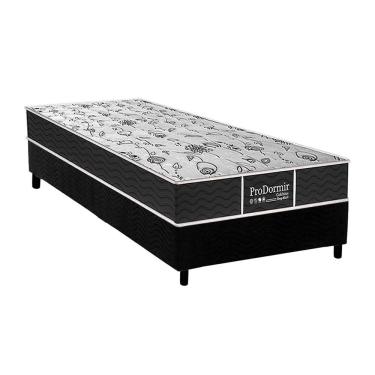 Imagem de Conjunto Box Solteiro: Colchão Molas Probel Prolastic Sleep + Base CRC Suede Black (88x188)