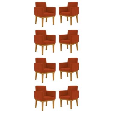 Imagem de Kit 8 Poltronas Reforçadas Esteticista terracota