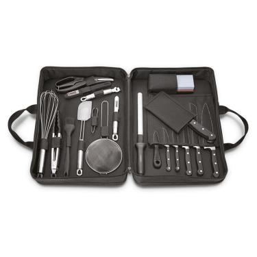 Imagem de Kit Para Chefs Tramontina Em Aço Inox Cabo De Policarbonato Com Maleta 20pçs 24099027