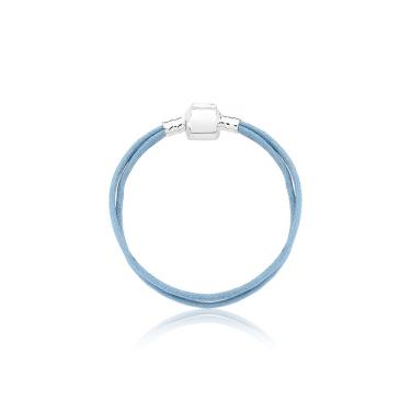 Imagem de Pulseira Infantil Cord Blue Revestida Em Prata
