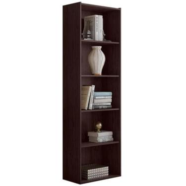 Imagem de Estante Livreiro Luiza 4 Prateleiras Castanho Ajl