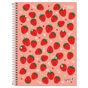Imagem de Caderno Espiral Capa Dura Universitário Spice Feminino 192 Folhas 12 Matérias Tilibra Vermelho