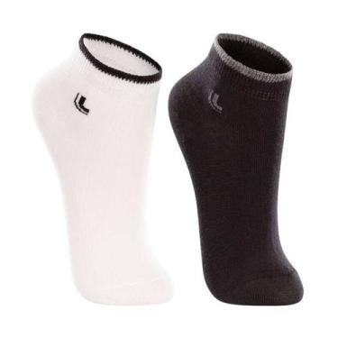 Imagem de Kit com 2 pares Meias Lupo Ku Kit2 - Infantil, Preto branco