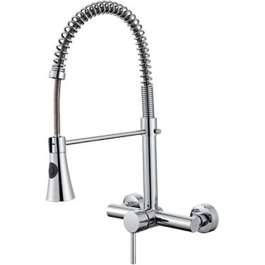Imagem de Torneira de Cozinha Gourmet de Parede Misturador Monocomando Cromada