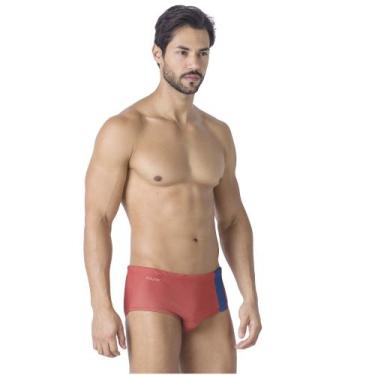 Imagem de Sunga elite marsala e azul kauna swim, G