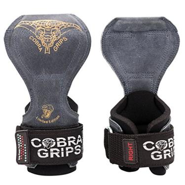 Imagem de Cobra Grips PRO Weight Lifting Gloves Heavy Duty Straps Alternative Power Lifting Hooks Best for Deadlifts Adjustable Neoprene Padded Wrist Wraps Support Bodybuilding