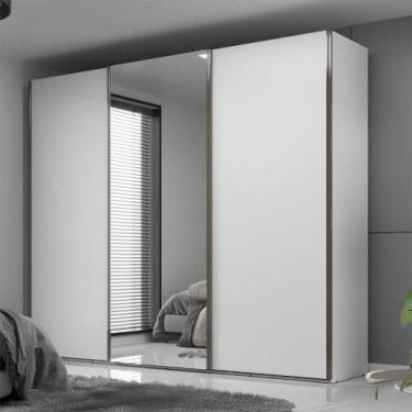 Imagem de Guarda Roupa Casal 2,74m 3 Portas de Correr com Espelho - Mambel Q, Br