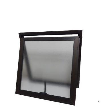 Imagem de Vitro para Banheiro Alum. Bronze 60x60 c/Vidro - Esquadrias e Vidraçar