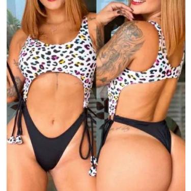 Imagem de Body Maiô cavado  com Bojo Gringa Anitta lançamento cordinha animal pr