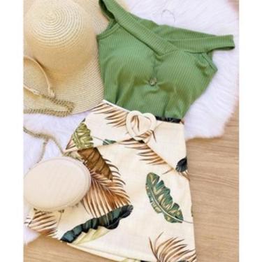 Imagem de Blusa feminina canelada ombro a ombro manga cavada fashion - Filo moda