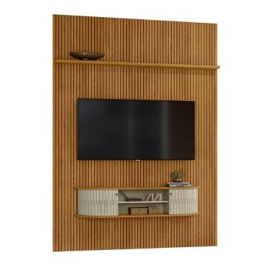 Imagem de Combo Home Suspenso + Painel Para Tv 60 Polegadas New Monte Carlo - 7 Decor Cumaru E Opala