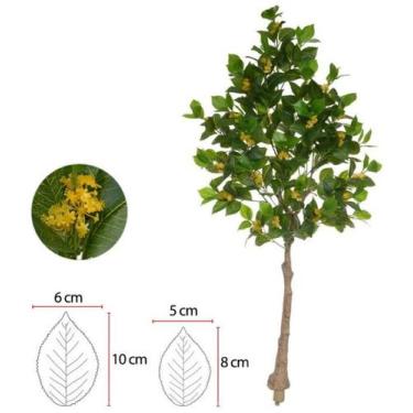 Imagem de Planta Artificial Folha C/Flor X352 Amarelo 1,60cm - Florescer Decor