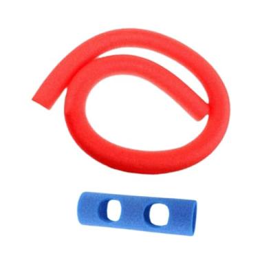 Imagem de menolana Macarrão de piscina com conector, prático, flexível, brinquedo aquático leve, reutilizável, bastões de treinamento de natação, macarrão de natação, Vermelho Azul