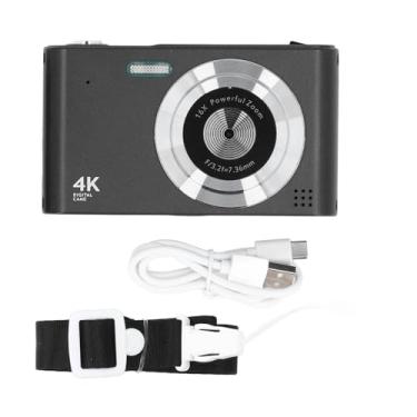 Imagem de Câmera Digital 4K HD Digital 16x Zoom 48MP Câmera CCD portátil com lanterna LED AF Auto Focus CCD Câmera para fotografia VLOGGING VLOGGE (Preto)