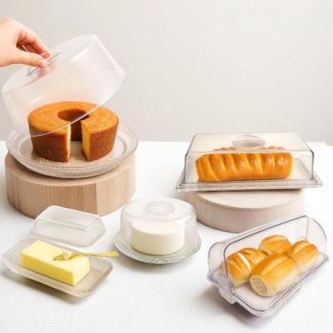 Imagem de KIT 5 Itens Porta Pão+ Porta Bolo+ Porta Doce + Queijeira + Manteiguei