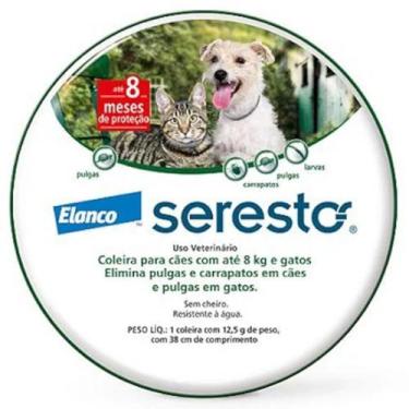 Imagem de Coleira Antipulgas E Carrapatos Elanco Seresto Caes E Gatos Até 8kg