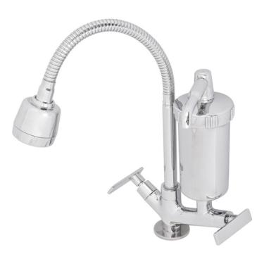 Imagem de Torneira De Mesa Cozinha Gourmet Flex Inox Com Filtro