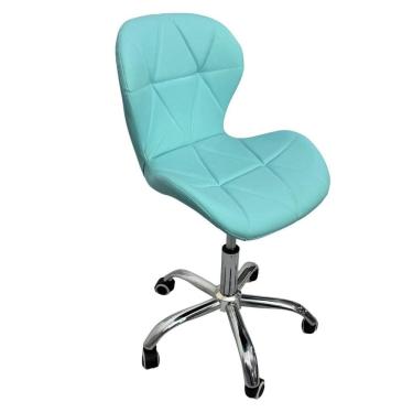 Imagem de Cadeira de Escritório com Base Giratória Estofada Slim Vegas Ciano