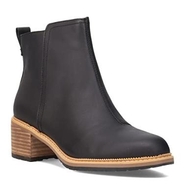 Imagem de Bota feminina de couro Marina Toms, Couro encerado liso preto, 5.5