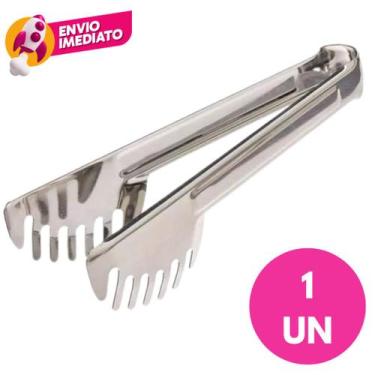 Imagem de Kit Pegador Serrilhado Universal 20Cm Em Aço Inoxidável Multiuso Massa