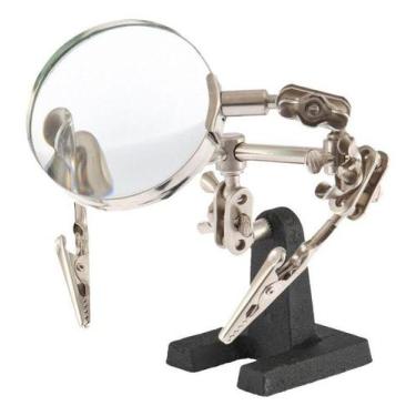 Imagem de Suporte Lupa De Bancada Garra Pinça Terceira Mão - SPARTA