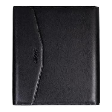 Imagem de Pasta de carteira Case-it VP Pro, fichário removível de 2,5 cm, inclui bloco de escrita tamanho carta, fecho de pressão tripla, vários bolsos, preto (LL-PRO-35)